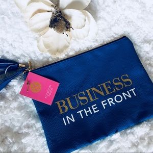 Business in the front... cosmetic bag